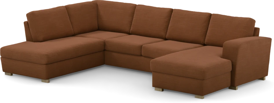 Friday - 3-sits soffa med divan vänster och schäslong höger - Orange