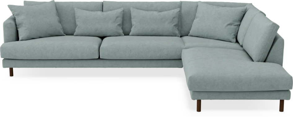 Harper - 3-sits soffa med divan höger - Grön