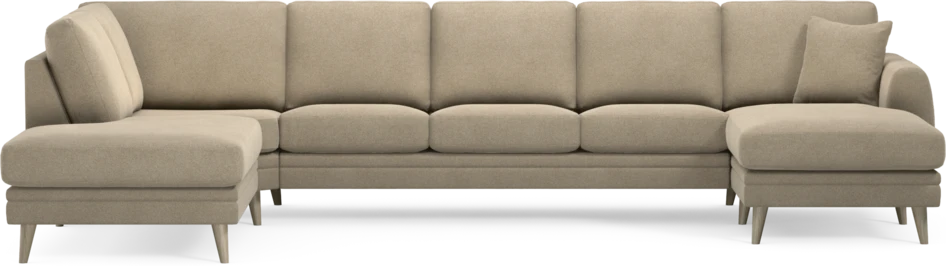 Eden - 3-sits soffa med divan vänster och schäslong höger - Beige
