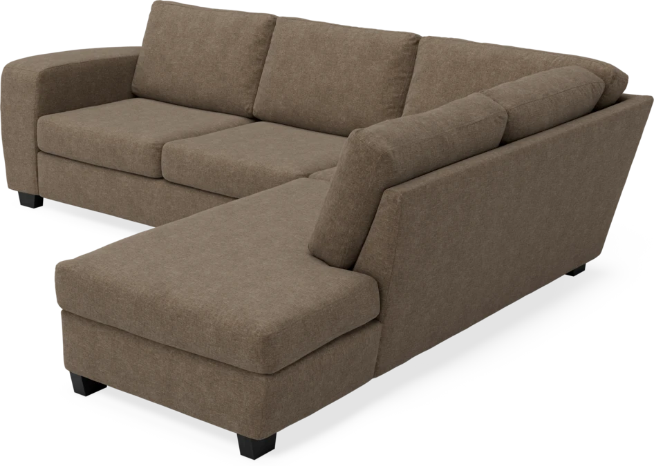 Friday - 2,5-sits soffa med divan höger - Brun