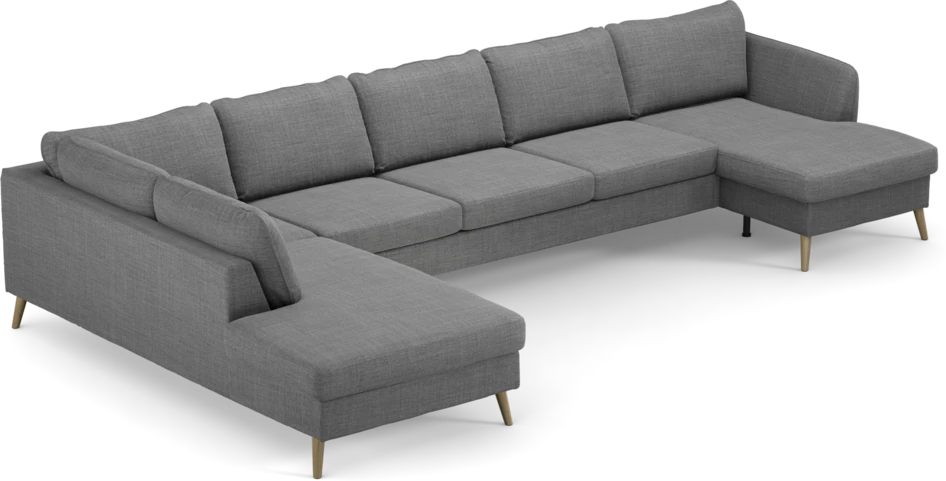 County - 4-sits soffa med divan vänster och schäslong höger - Grå