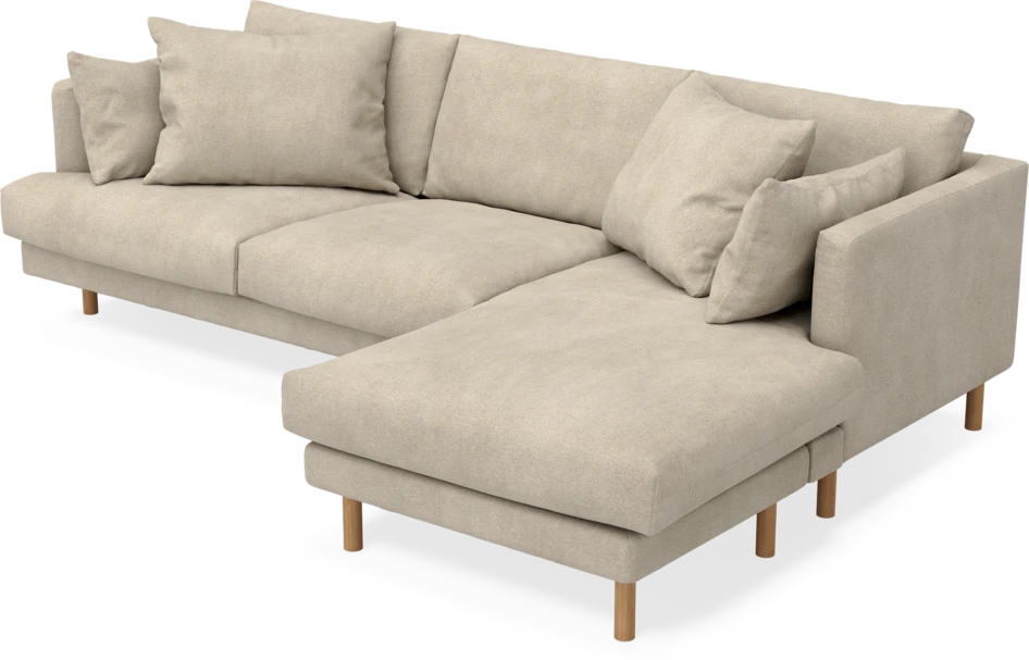 Harper - 4-sits med schäslong höger  - Beige
