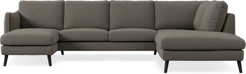 Madison Lux - 2-sits soffa med schäslong vänster och divan höger - Brun