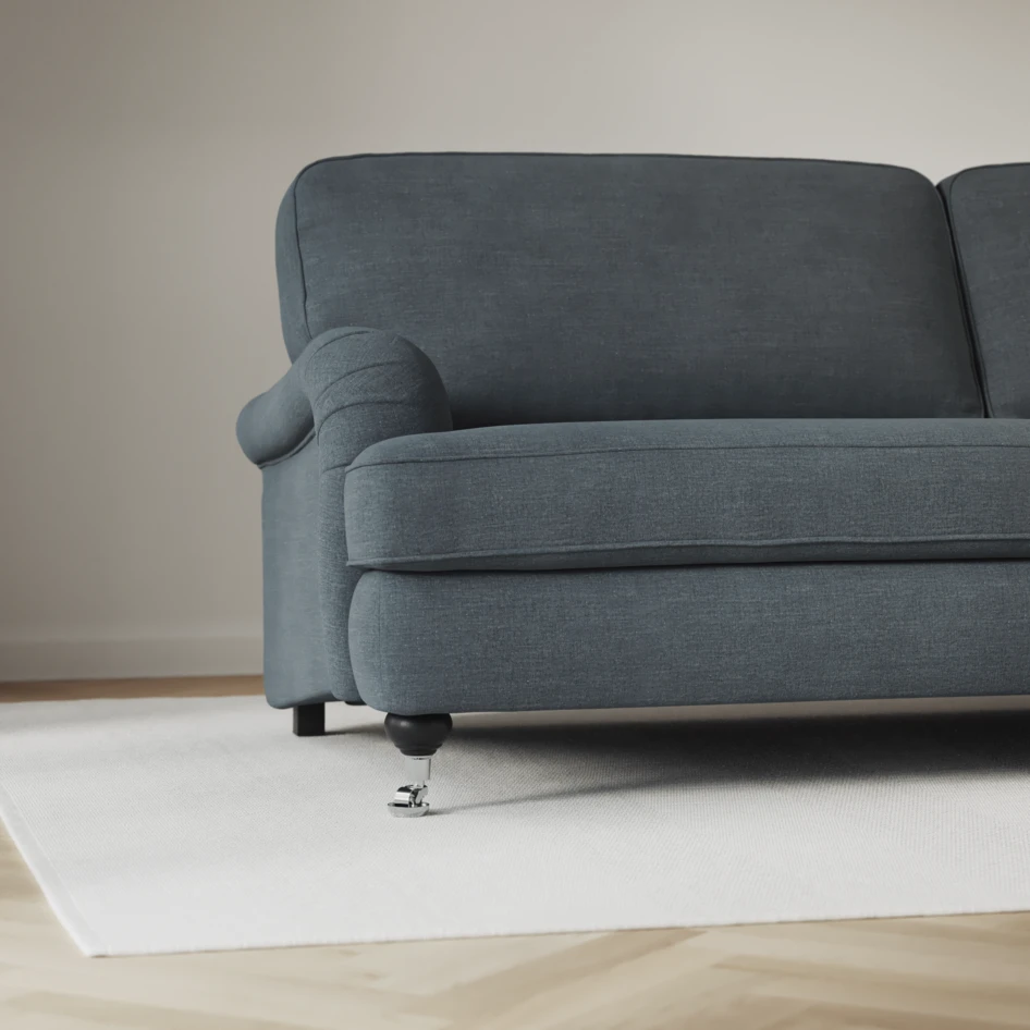 Oxford - 3-sits soffa svängd - Blå