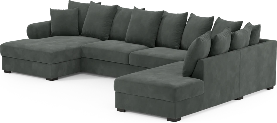 Town - 3-sits soffa med divan höger och schäslong vänster - Grå