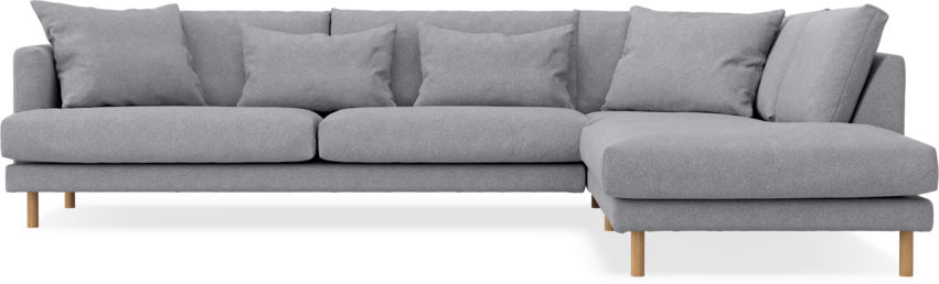 Harper - 3-sits soffa med divan höger - Grå