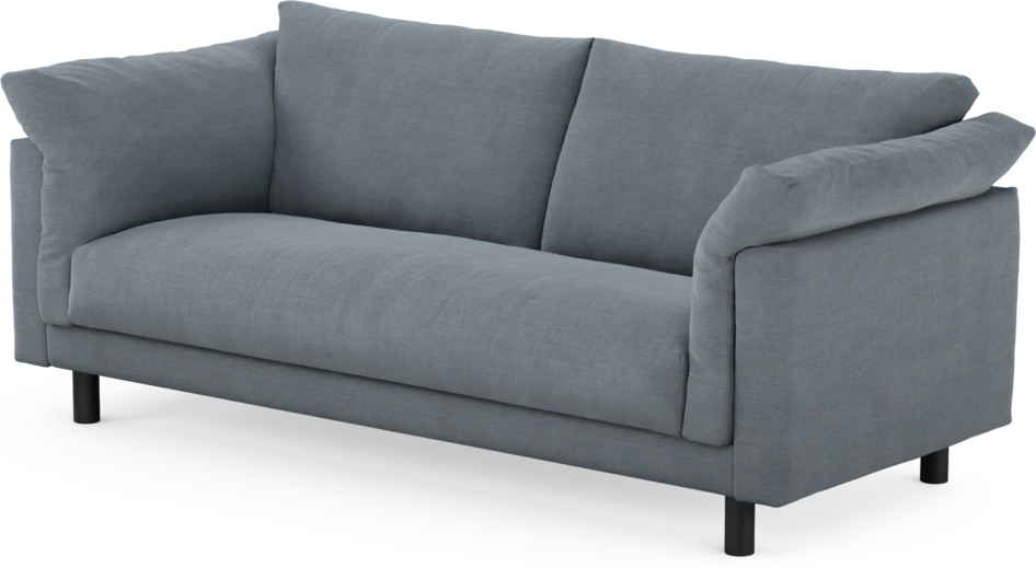 Cherrie - 2,5-sits soffa, hel dyna, fast klädsel - Blå