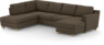 Friday - 3-sits soffa med divan vänster och schäslong höger - Brun