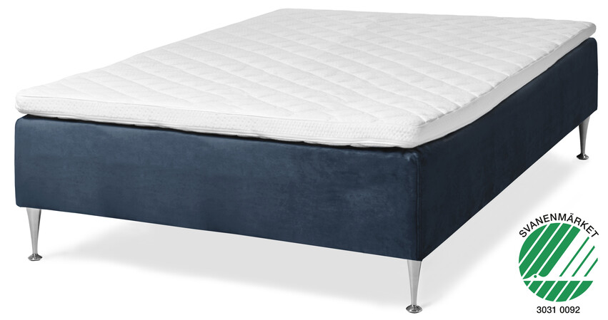 Sense Delux - Ramsäng, dubbelsäng med bäddmadrass Sense Delux, 160 cm - Blå