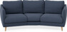 Madison - 3-sits soffa svängd, 70 cm - Blå