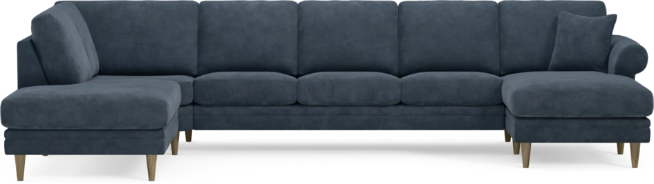 Eden - 3-sits soffa med divan vänster och schäslong höger - Blå