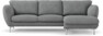 Madison Lux - 2-sits soffa med schäslong höger - Vit