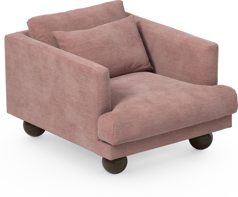 Harper - Fåtölj, 75 cm - Rosa