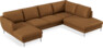 Madison Lux - 2-sits soffa med schäslong vänster och divan höger - Brun