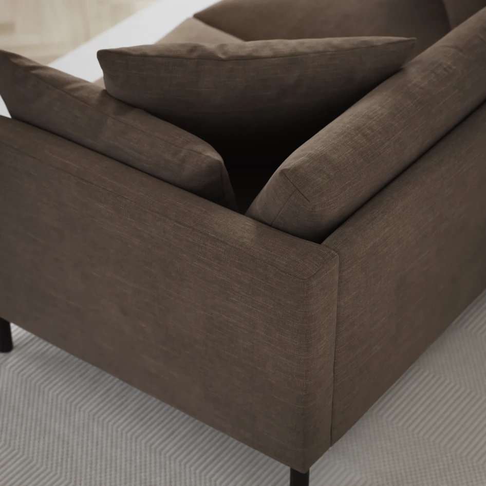 Harper - 3-sits soffa - Brun
