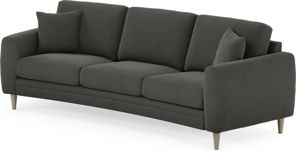 Eden - 3-sits soffa svängd - Grå