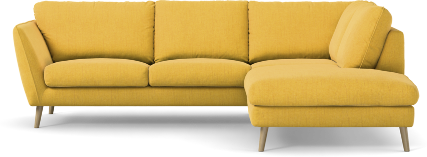 Madison Lux - 2-sits soffa med divan höger - Gul