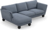 Madison Lux - 2-sits soffa med schäslong vänster - Blå