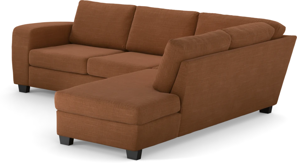 Friday - 2,5-sits soffa med divan höger - Orange