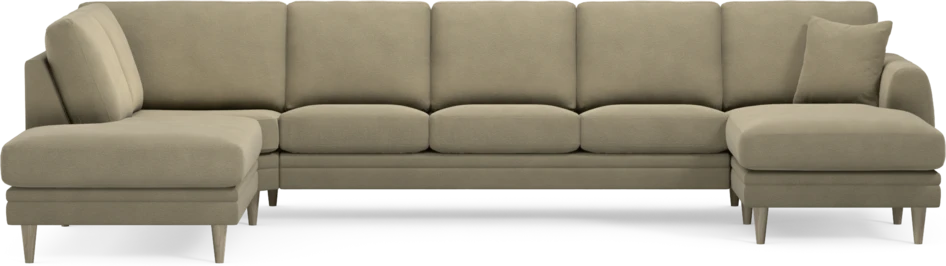 Eden - 3-sits soffa med divan vänster och schäslong höger - Beige