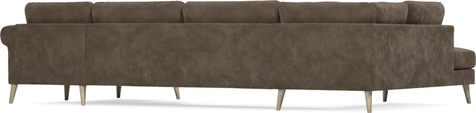 Bridge - 3-sits soffa med divan vänster och schäslong höger - Brun