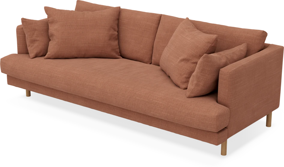 Harper - 3-sits soffa, hel dyna - Orange