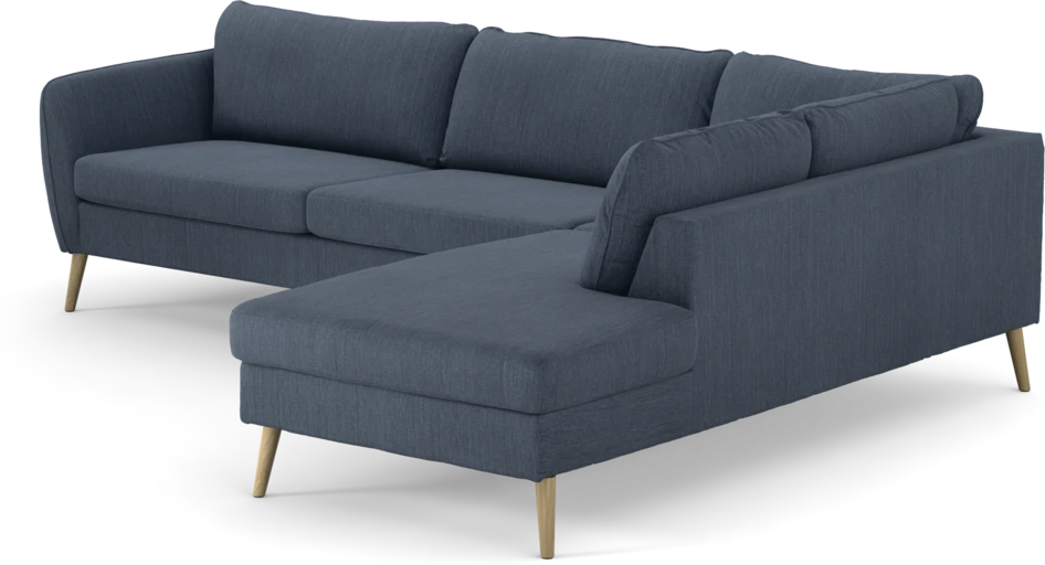 County - 2,5-sits soffa med divan höger - Blå