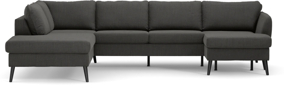 County - 3-sits soffa med divan vänster och schäslong höger - Grå
