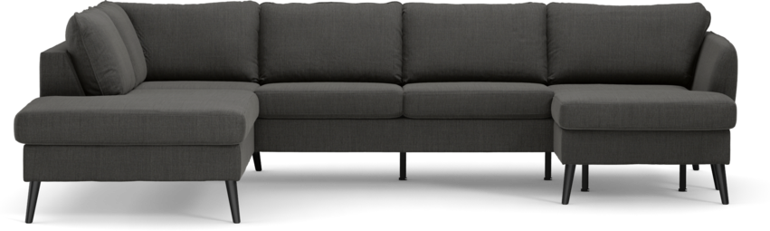 County - 3-sits soffa med divan vänster och schäslong höger - Grå