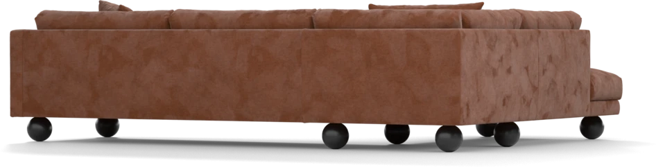 Harper - 3-sits soffa med divan vänster - Orange