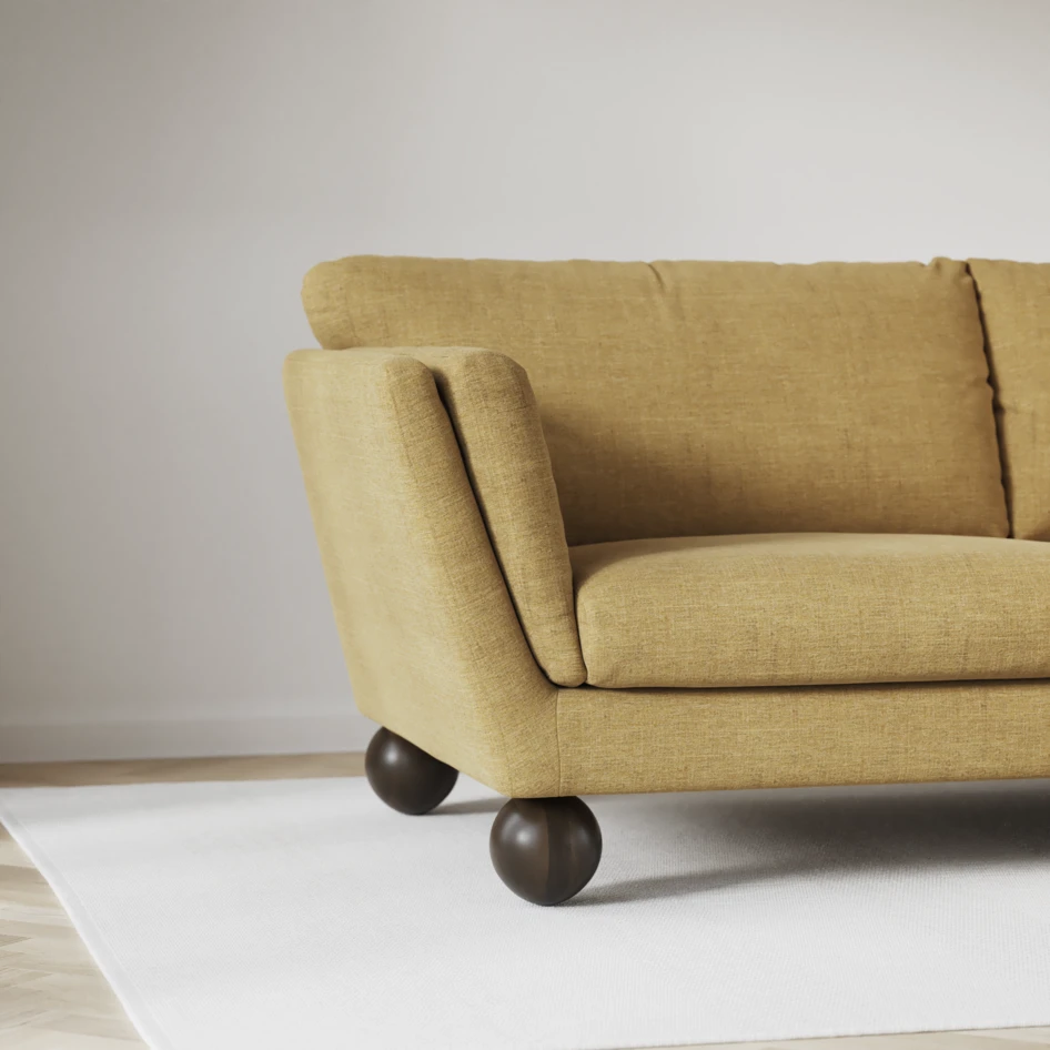 Madison Lux - Hörnsoffa 2+3-sits, hörn 1 - Gul