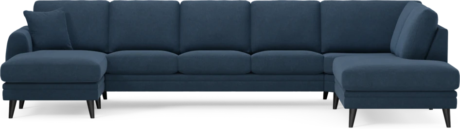 Eden - 3-sits soffa med schäslong vänster och divan höger - Blå
