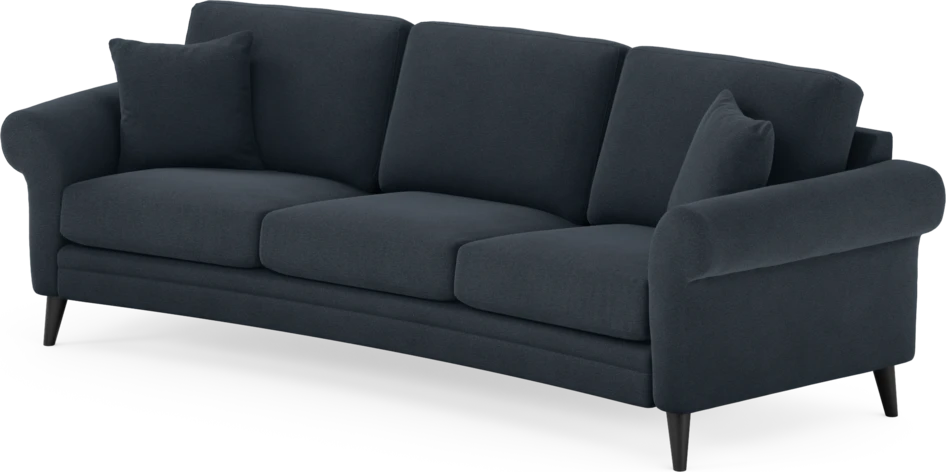 Eden - 3-sits soffa svängd - Blå
