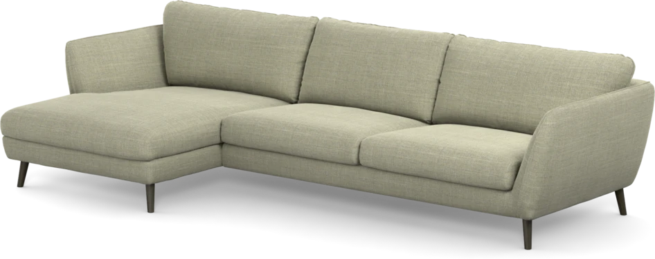 Madison Lux - 3-sits soffa med schäslong vänster - Grön