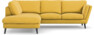 Madison Lux - 2-sits soffa med divan vänster - Gul