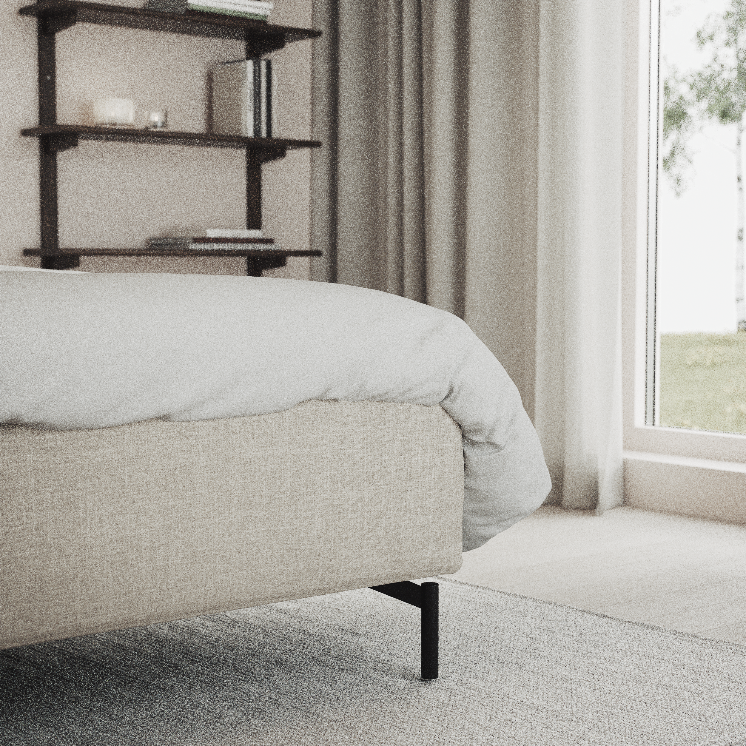 Delux Exclusive - Kontinentalsäng, enkelsäng 120 cm med bäddmadrass och sängben - inspiration