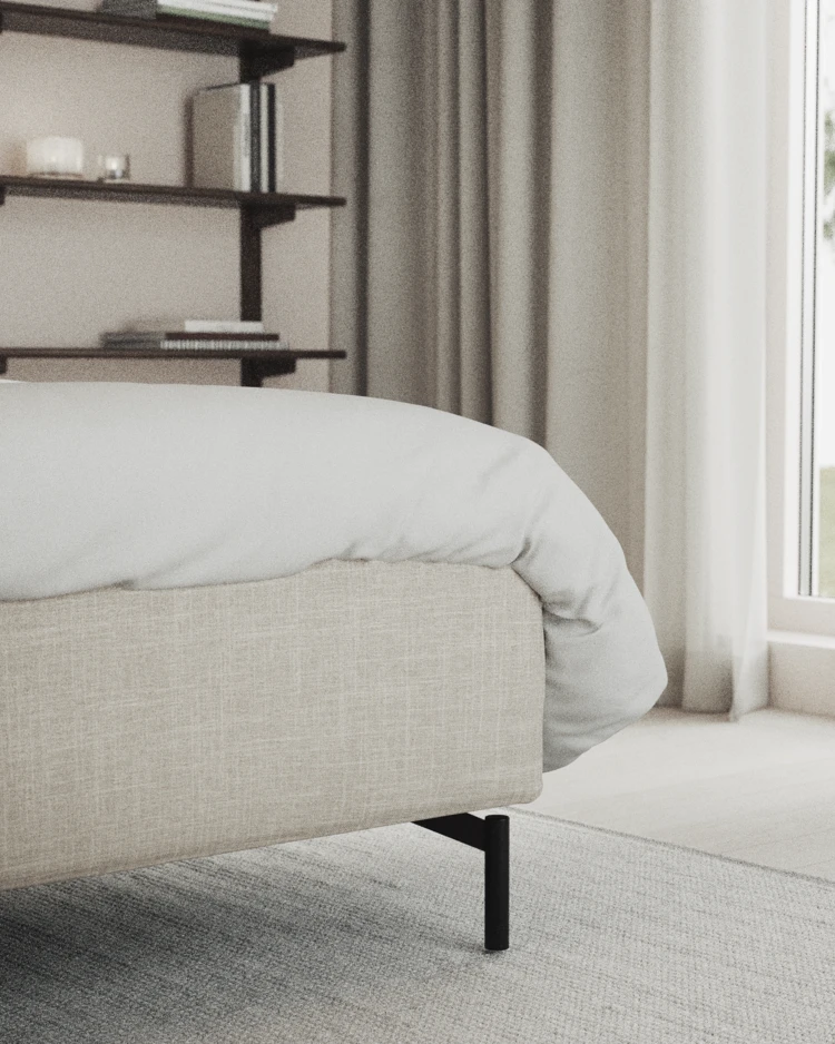 Delux Exclusive - Kontinentalsäng, enkelsäng 120 cm med bäddmadrass och sängben - inspiration