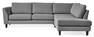 Saturday - 2,5-sits soffa med divan höger - Grå