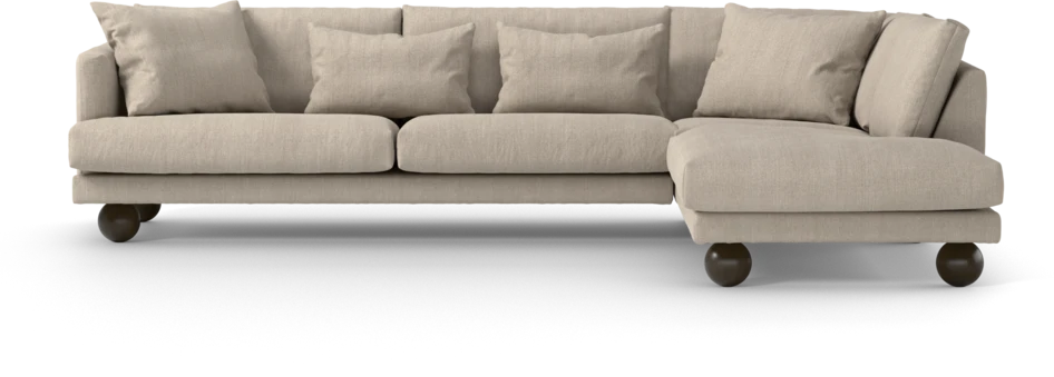 Harper - 3-sits soffa med divan höger - Beige