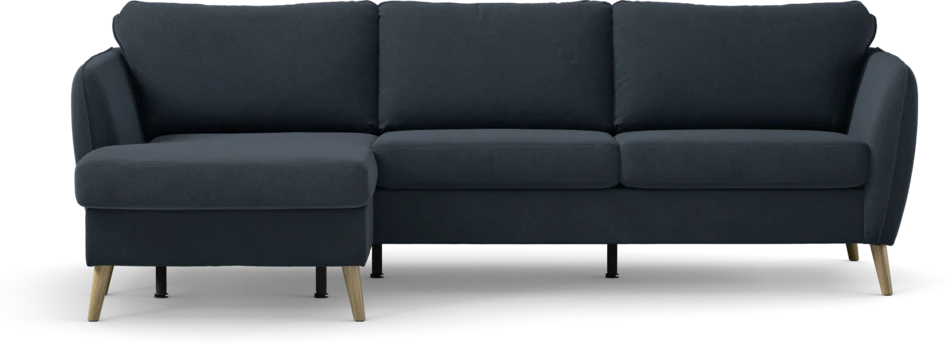 County - 3-sits soffa med flyttbar schäslong - Blå