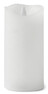 Låga - Blockljus med LED-belysning, batteridrivet, Ø 7,5, H 15 cm - Vit