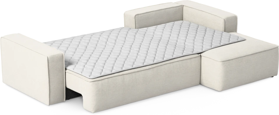 Ide - Bäddsoffa 3-sits med schäslong höger - Vit
