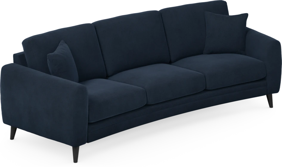 Eden - 3-sits soffa svängd - Blå