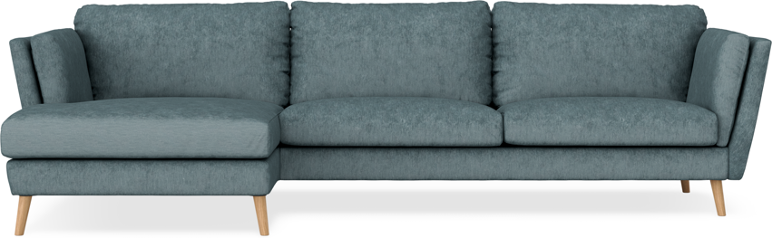 Madison - 3-sits soffa med schäslong vänster - Turkos
