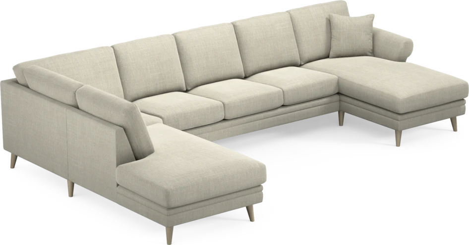 Eden - 3-sits soffa med divan vänster och schäslong höger - Beige