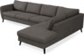 County - 3-sits soffa med divan höger - Brun