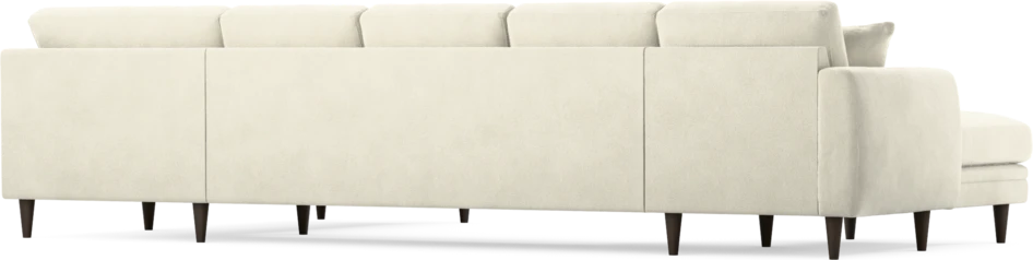 Eden - 3-sits soffa med schäslong vänster och divan höger - Vit