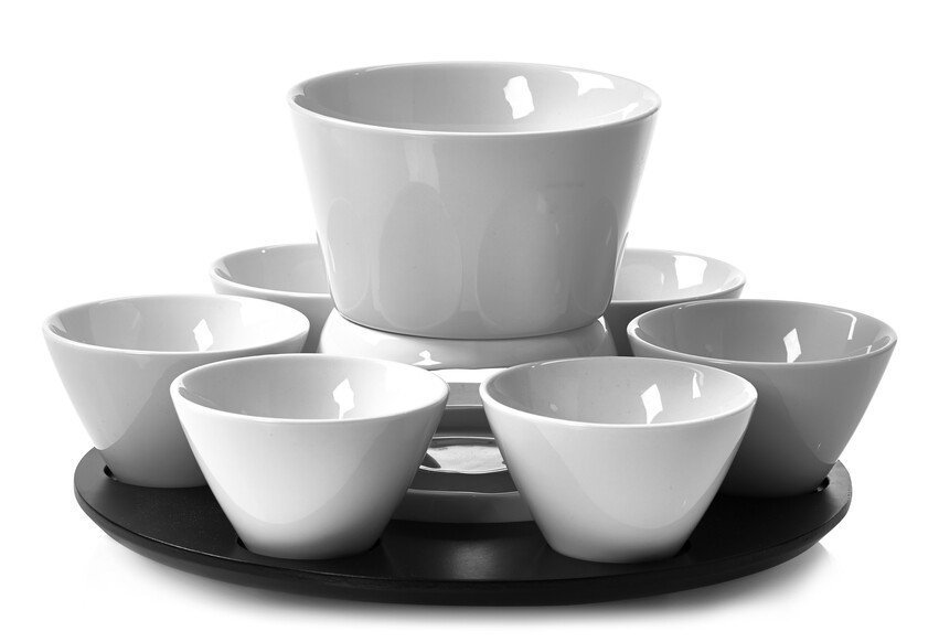 Adelita - Serveringsset, H18 Ø 33 cm - Vit