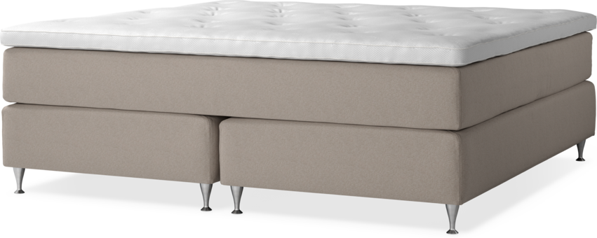 Delux Exclusive - Kontinentalsäng, dubbelsäng med bäddmadrass - Beige