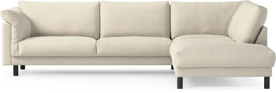 Cherrie - 3-sits soffa med divan höger, fast klädsel - Beige